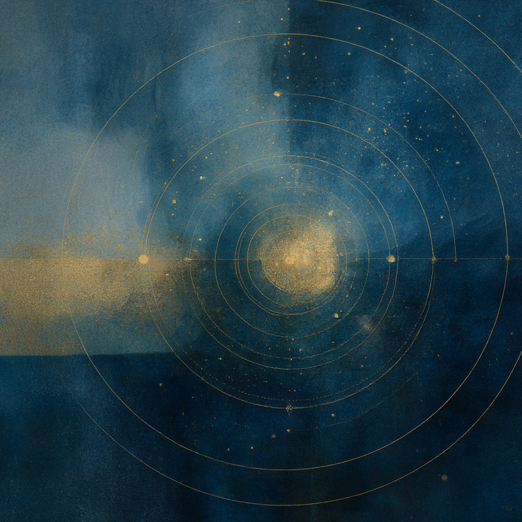 Symbolic artwork representing a mandala as the birth chart of an individual