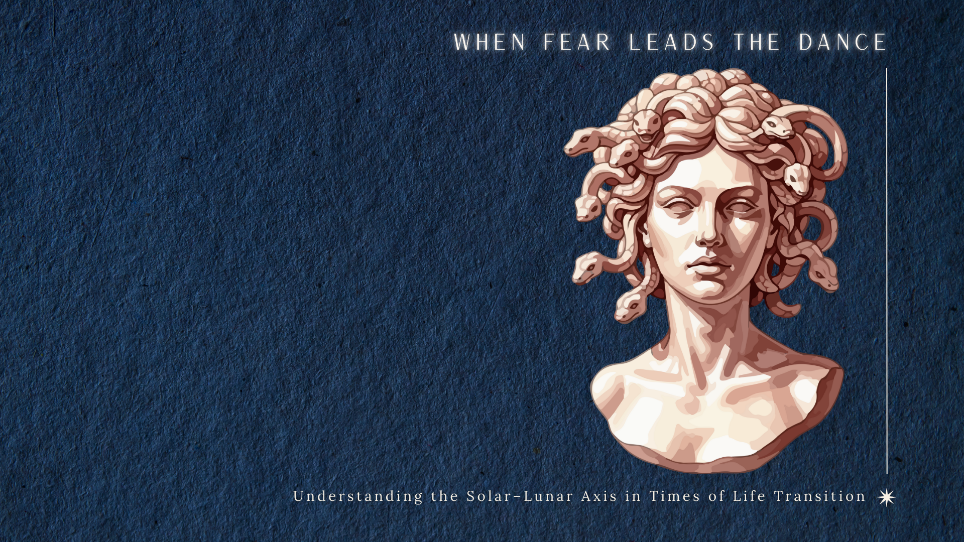 Medusa illustration symbolizing survival mode and the Solar–Lunar axis during life transitions