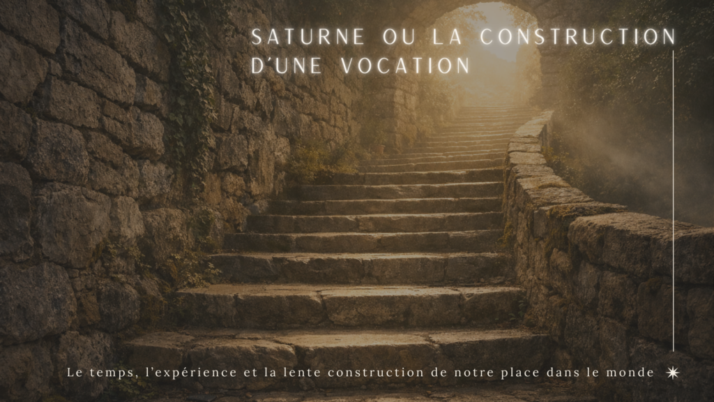 Chemin symbolisant le rôle de saturne et de la maturation dans la construction d’une vocation en astrologie intégrative