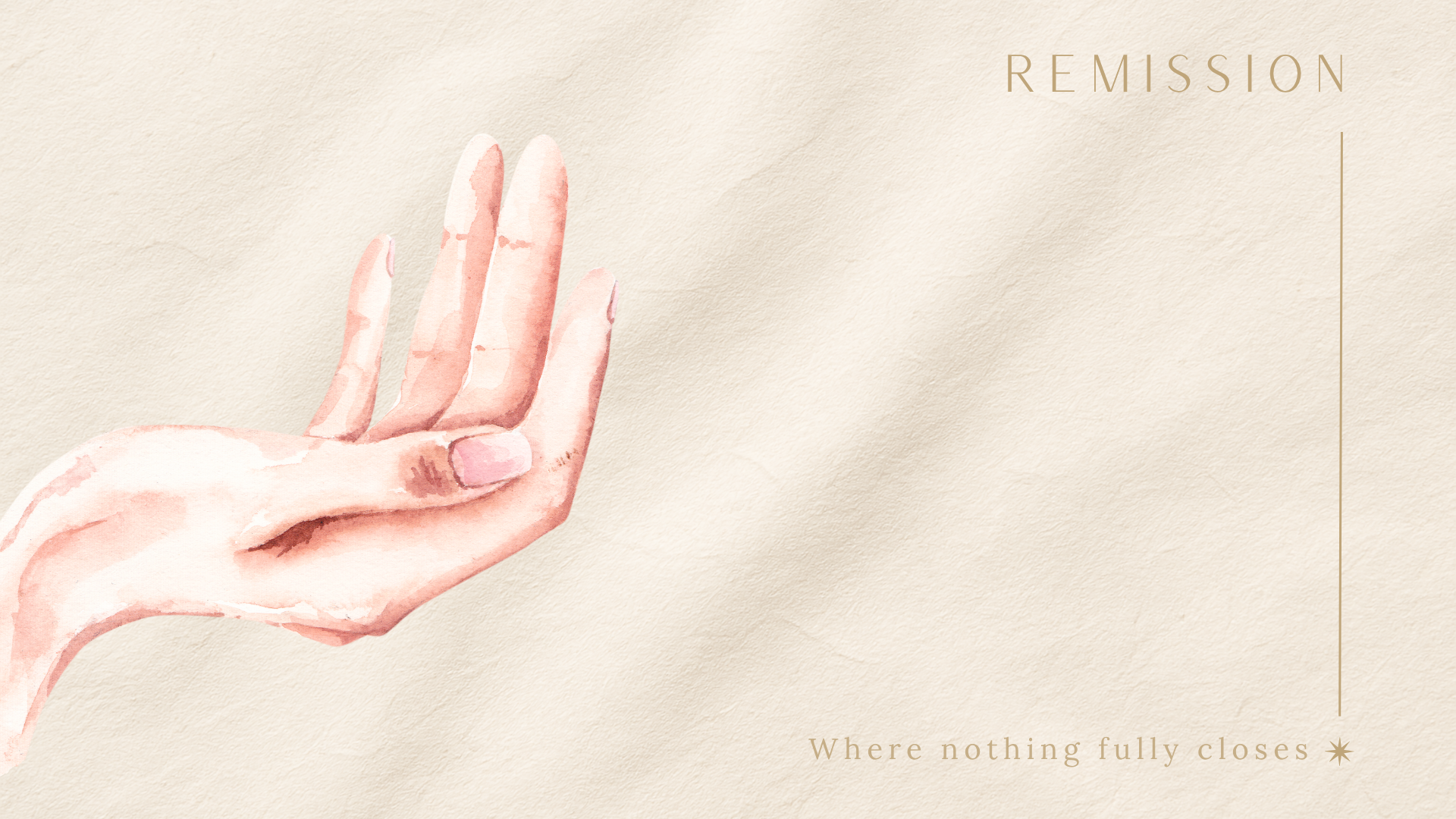 open hand symbolizing remission after cancer and inner release