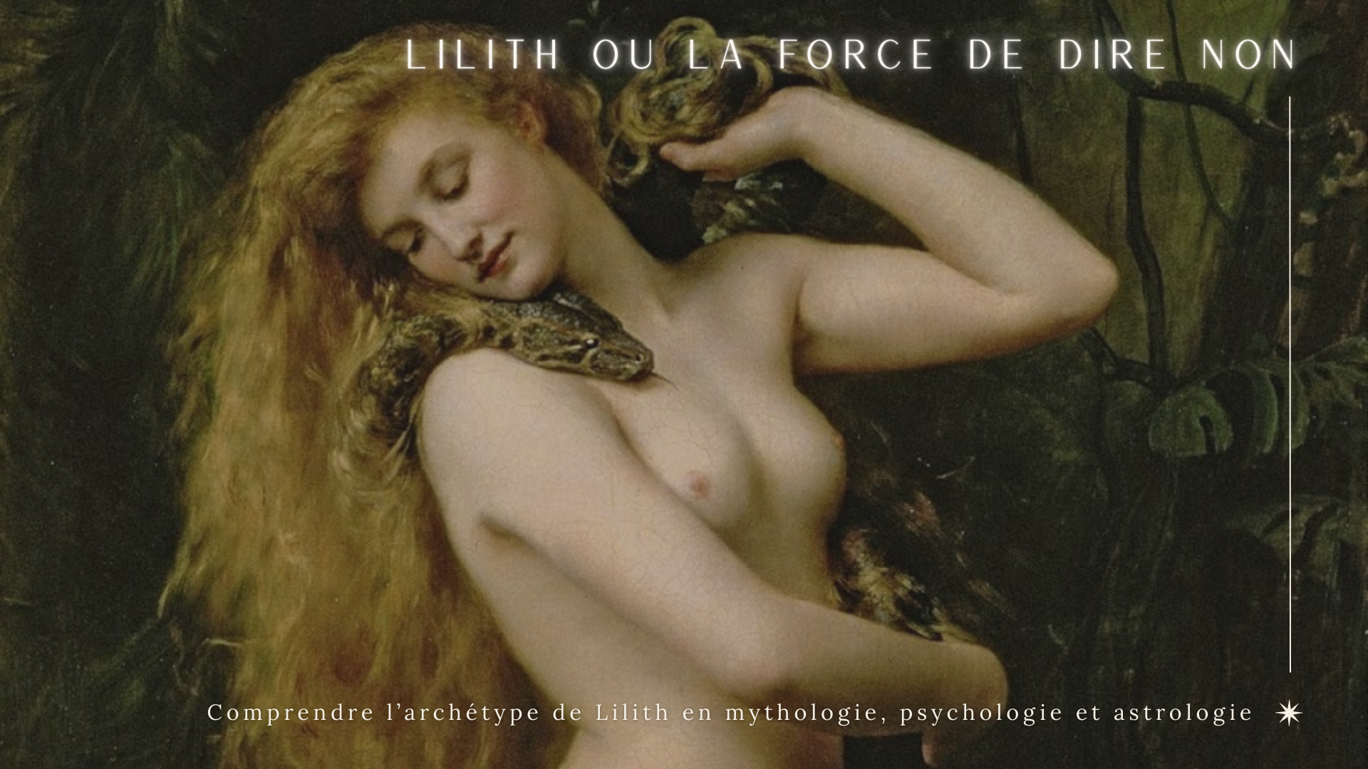 Peinture Lilith de John Collier illustrant l’archétype de Lilith en astrologie et psychologie.