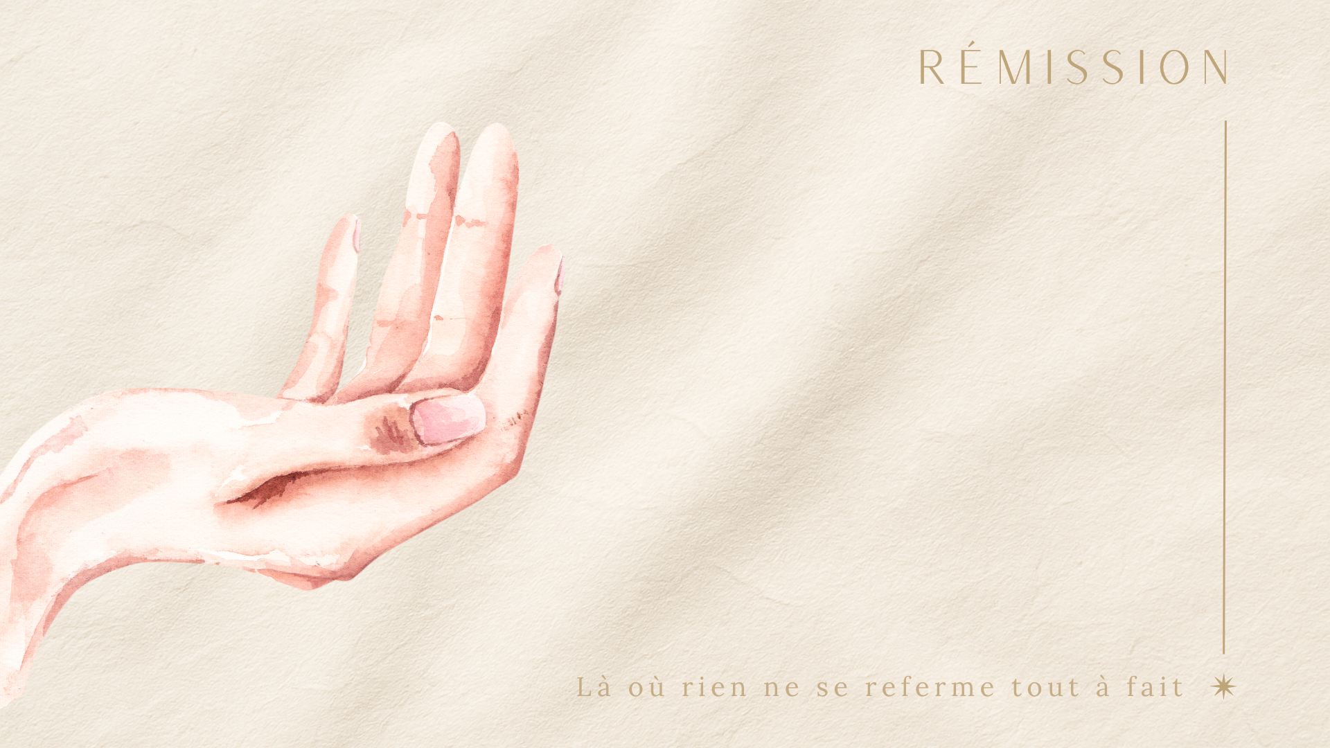 main ouverte évoquant la rémission après un cancer et le relâchement intérieur