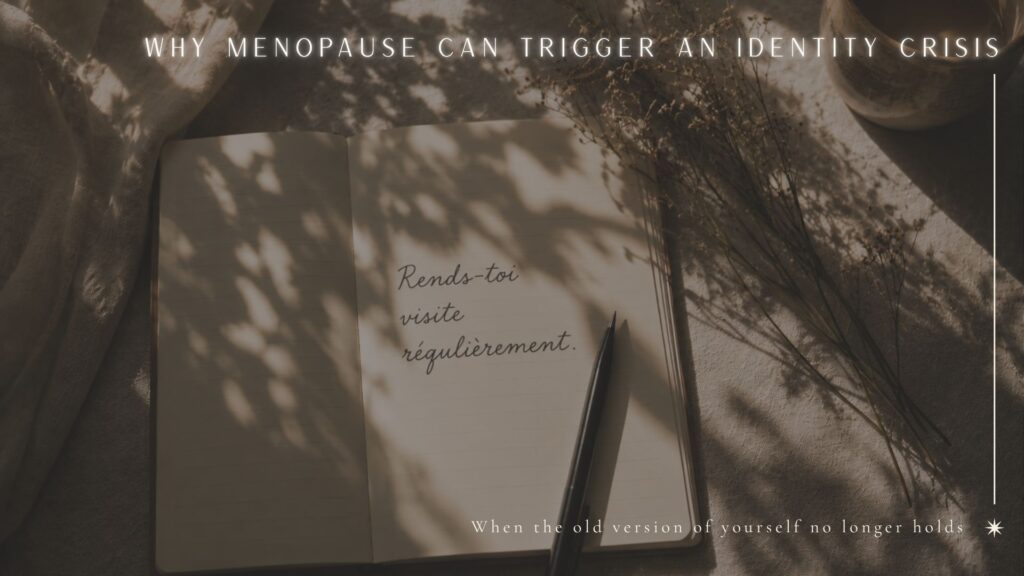 Notebook in soft light symbolising menopause, identity crisis and inner transformation
